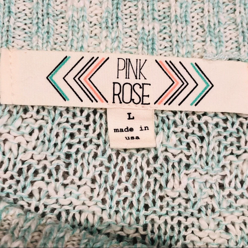 Pink Rose Crew Neck Sweater